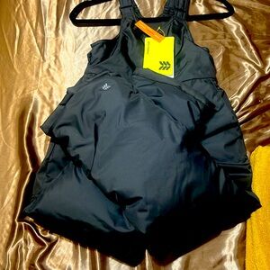 All in Motion Kids’ Snow Bibs, Size M, Gray – Insulated & Water Resistant